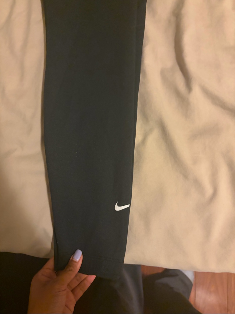 Nike Black Leggings with White Swoosh